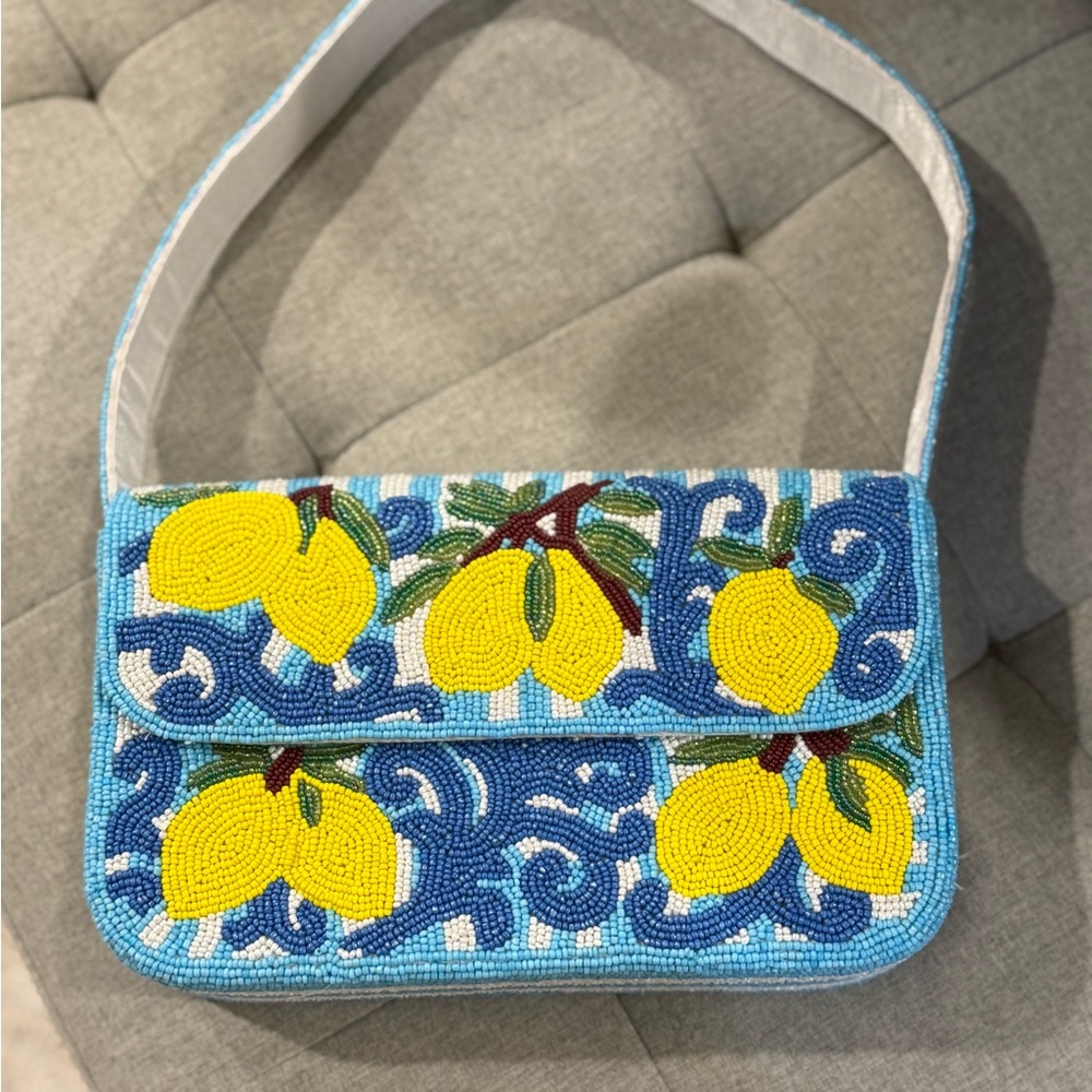 Lemon Beaded Bag